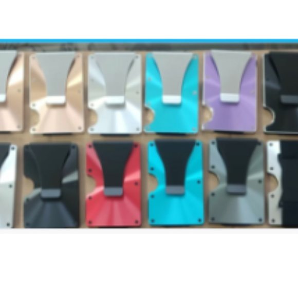 RFID Thin Wallet Credit card / Cash Holder / Color & Finish Variations - Picture 2 of 12